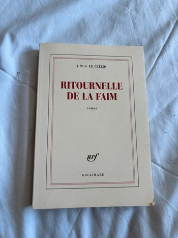 Livre Ritournelle de la faim – J.M.G. Le Clézio – Éd. Gallimard 2008
