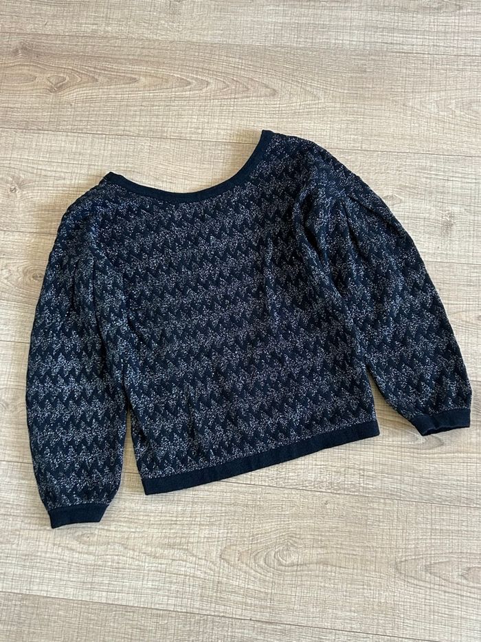 Pull noir et argenté pailleté Naf Naf taille XS excellent état - photo numéro 8