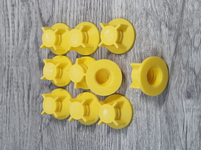 10 bouchons Jaunes pour cartouche de silicone / colle / mastic - photo numéro 4