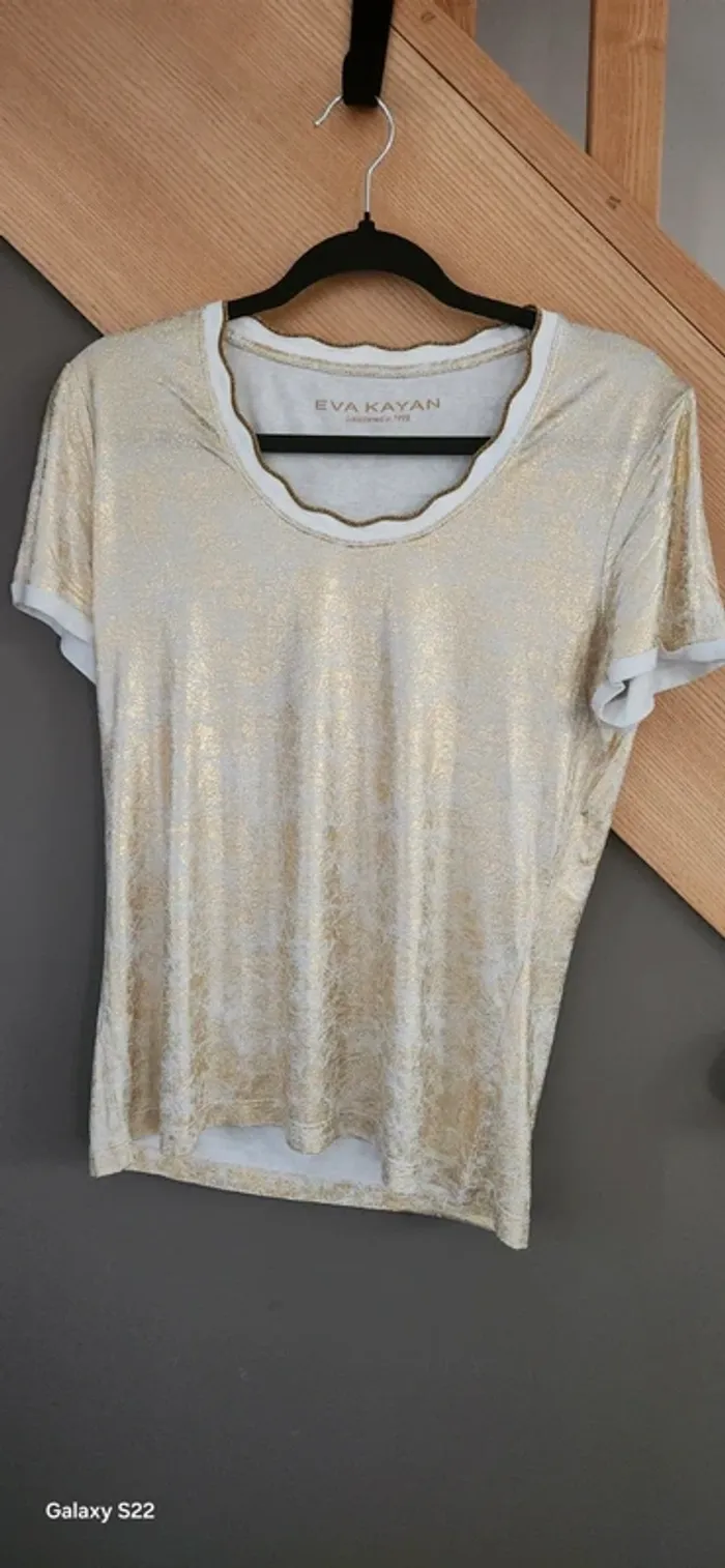 Tee shirt femme Eva Kayan doré
