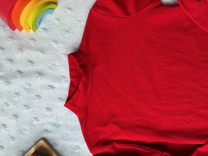 sous pull col montant 12 ans rouge bouny baby - photo numéro 6