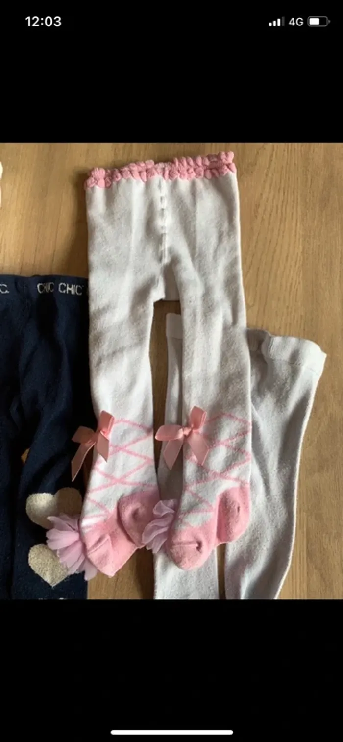 Lot de 5 collants taille 12 mois - photo numéro 3