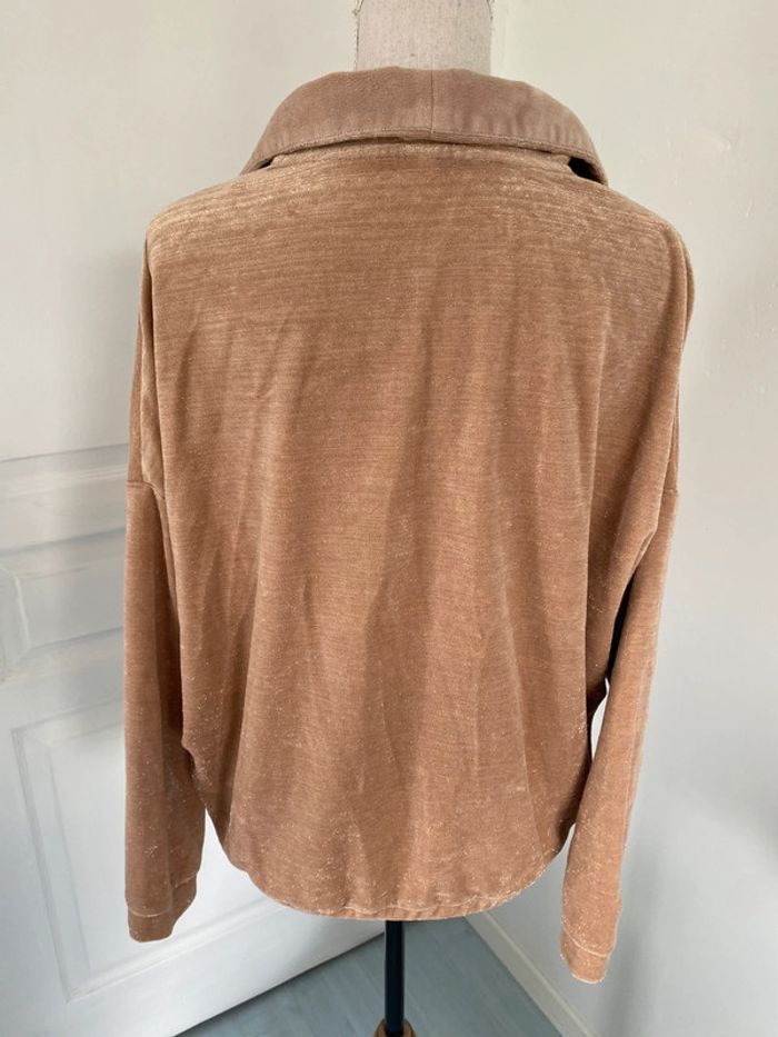 Sweat zippé rosé pailleté i.code XL - photo numéro 3