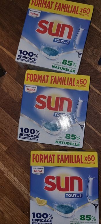3 packets  SUN à 13euros