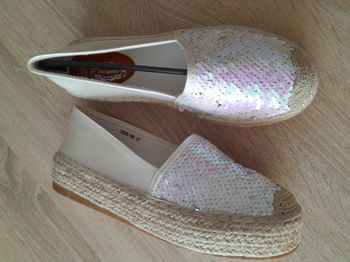 Espadrilles compensées femme à sequins 37