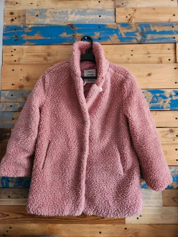 Manteau sherpa teddy rose zara