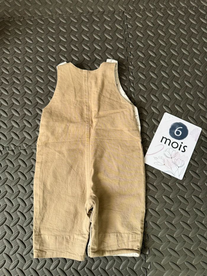 Salopette beige jambe longue 6 mois - photo numéro 2