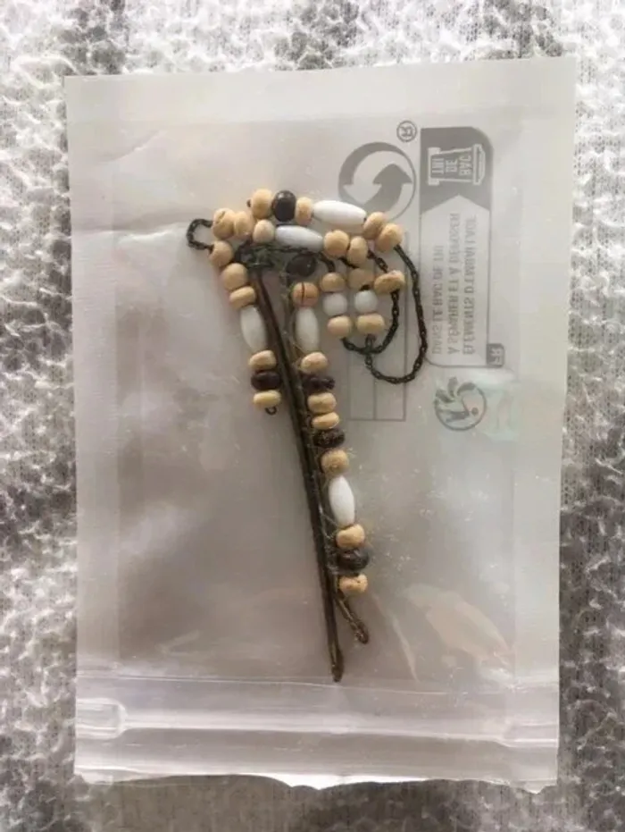 Barrette cheveux perles neuve - photo numéro 2