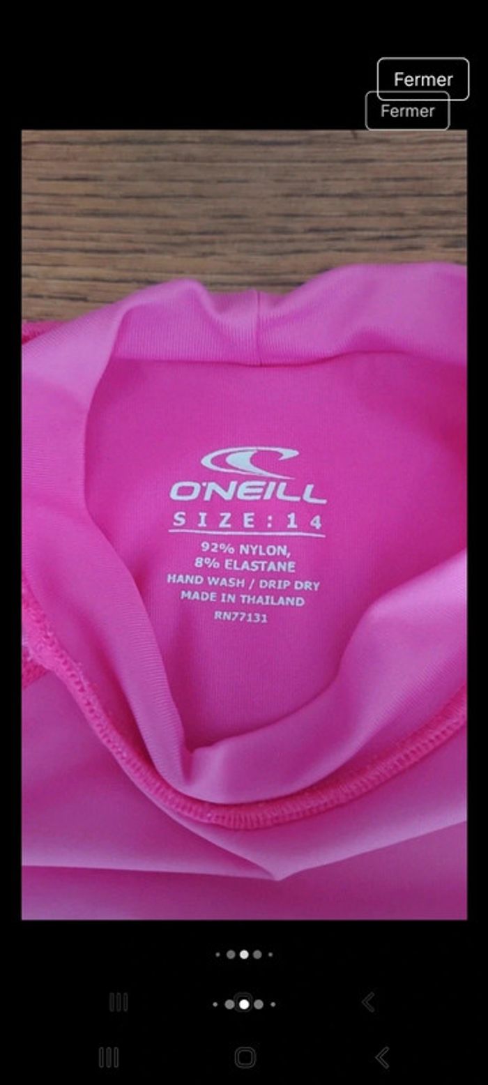 T-SHIRT protection 50+solaire O'neill UVB UVA - photo numéro 7