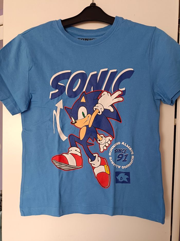 Lot de 2 tee-shirts Sonic mixte en 6-7 ans 122 cm - photo numéro 7