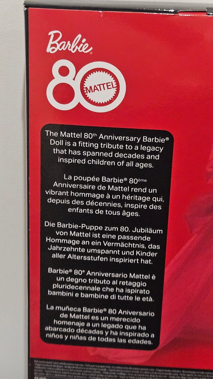 Poupée Barbie spécial anniversaire 80 ans Mattel - photo numéro 7