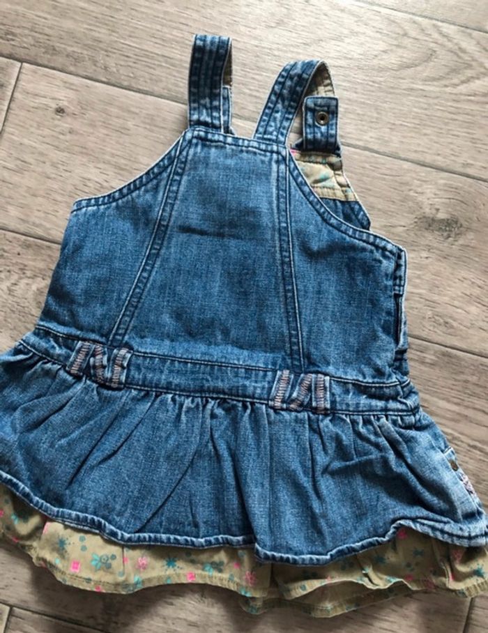 Salopette robe en jean 6 mois - photo numéro 6