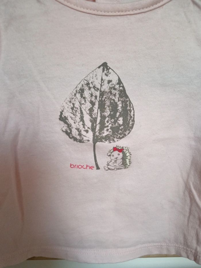 T-shirt manche longue brioche hérisson - photo numéro 2