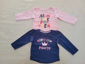 2 Maillot longues manches, taille 12 mois