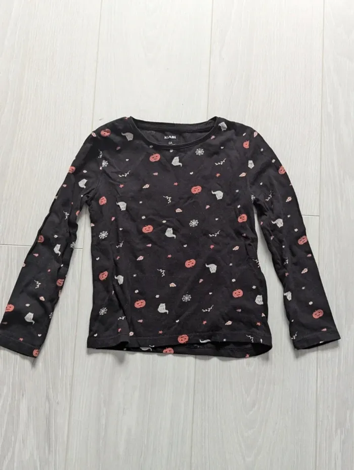 T-shirt manches longues Kiabi 6ans halloween - photo numéro 2