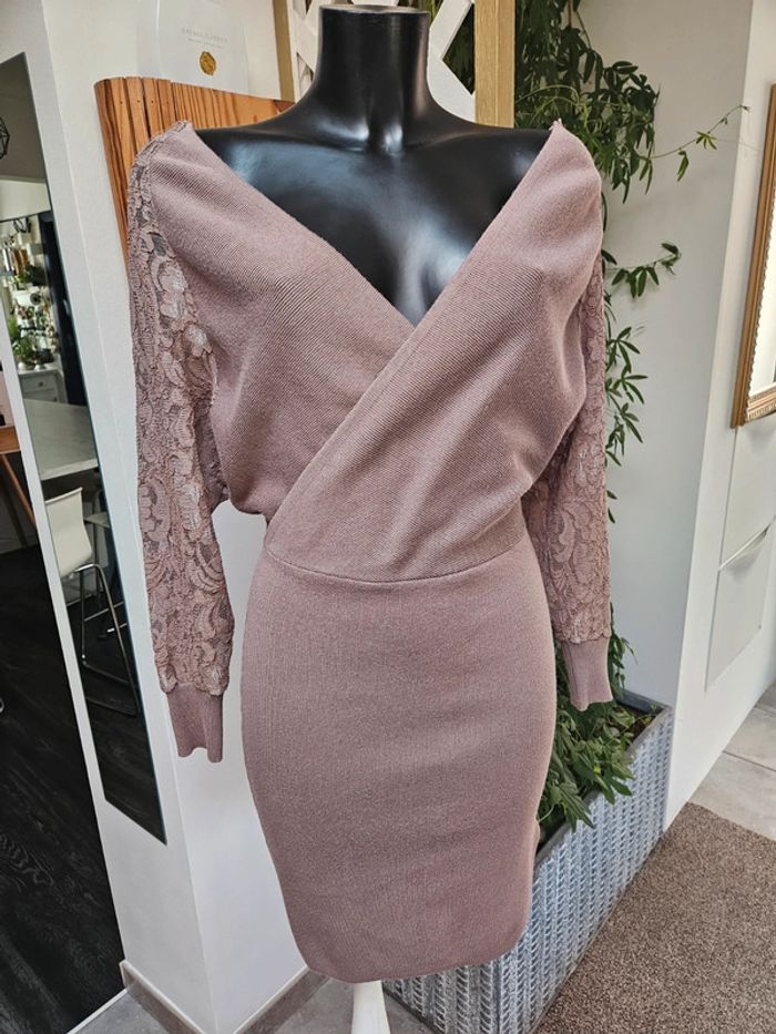 Robe croisée marron taille M