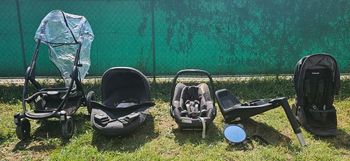 Poussette trio stella + amber +pebble plus + base 2wayfix