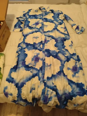 Robe longue bleu