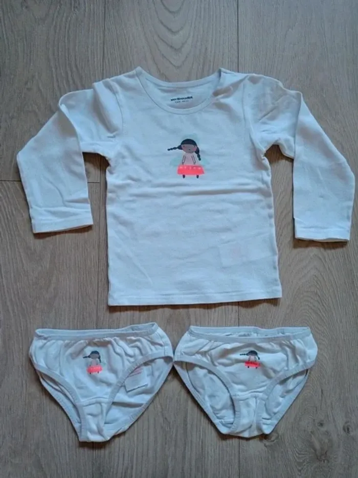 Lot de 3 tee shirt ML et 4 culottes Vertbaudet 3 ans - photo numéro 7