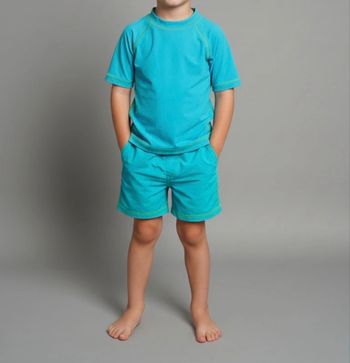 🍃 T-shirt anti-UV de plage bleu – Décathlon – Taille 3/4 ans – Très bon état