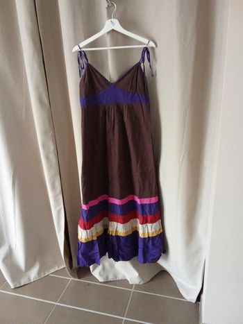 Robe longue marron et bariolé Etam taille 40