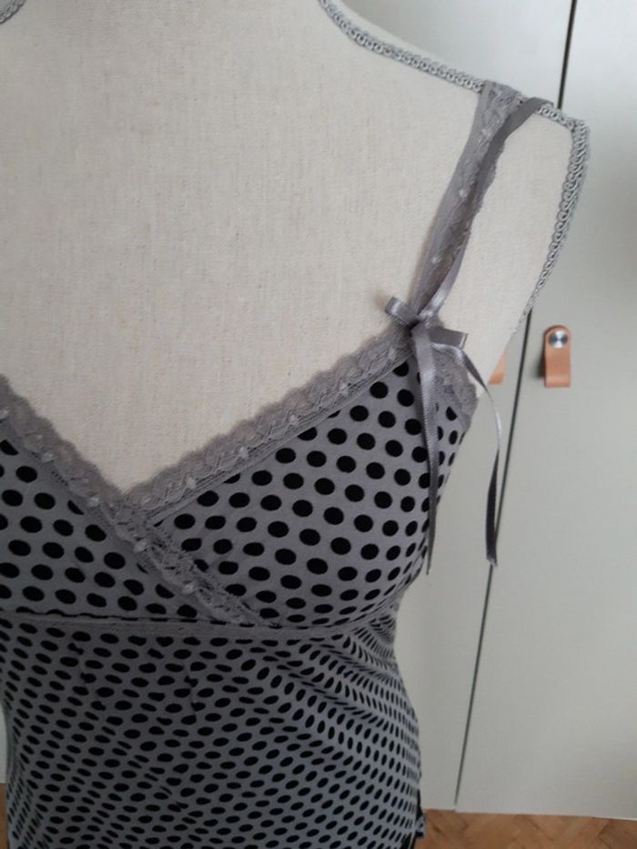 Débardeur pois noir et gris - photo numéro 2