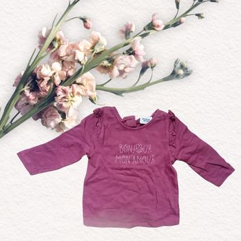 💖 T-shirt magique qui parle l'amour, pour bébé fille taille 9 mois