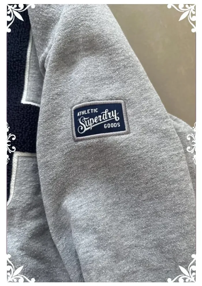 Sweat à capuche gris chiné "54" - Superdry - Taille XL - photo numéro 5