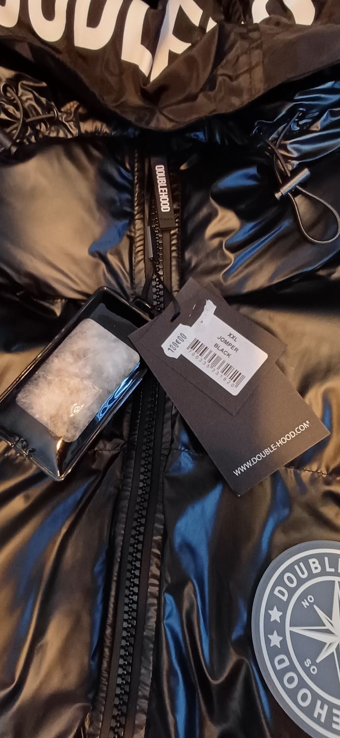 Doudoune doublehood sans manche noir - photo numéro 3