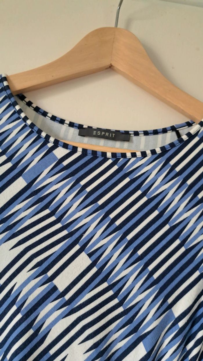 Belle robe à motifs bleus Marque Esprit Taille M - photo numéro 4