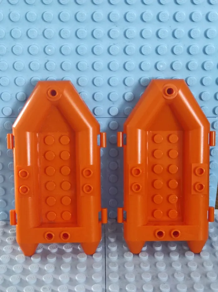 Lot de 2 bateaux Lego Orange Boat, Rubber Raft, Small 30086c01 A04