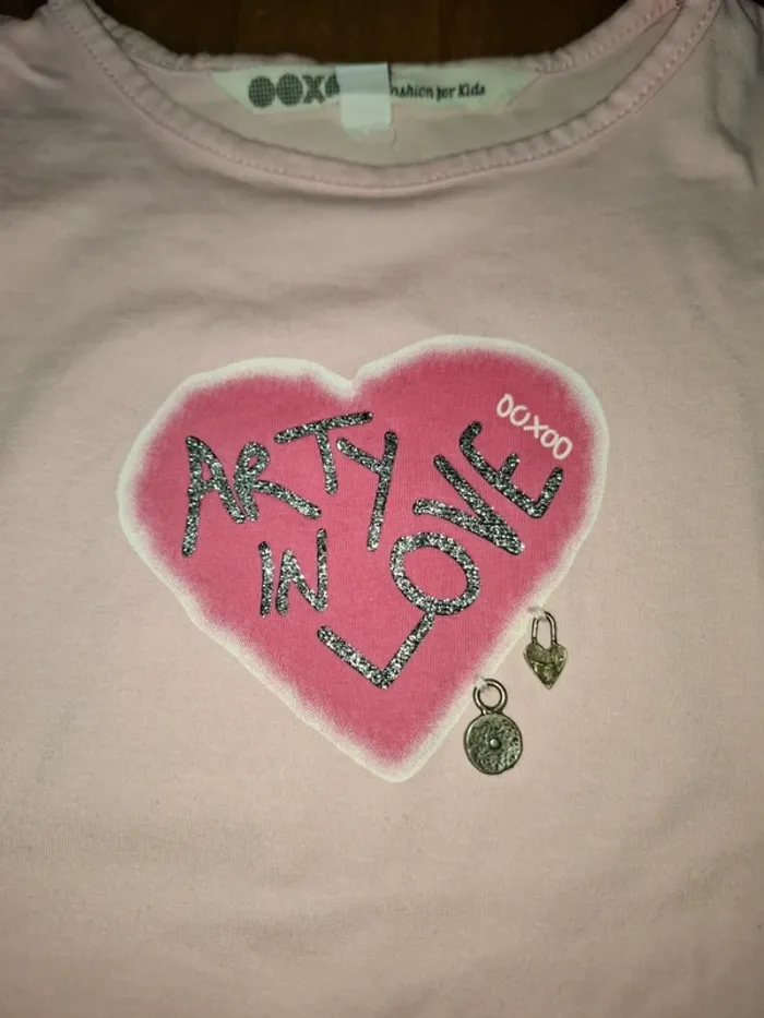 T-shirt rose clair Ooxoo 8 ans - photo numéro 3