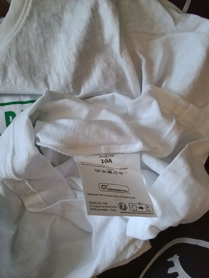 Tee-shirt la halle blanc et vert - photo numéro 4