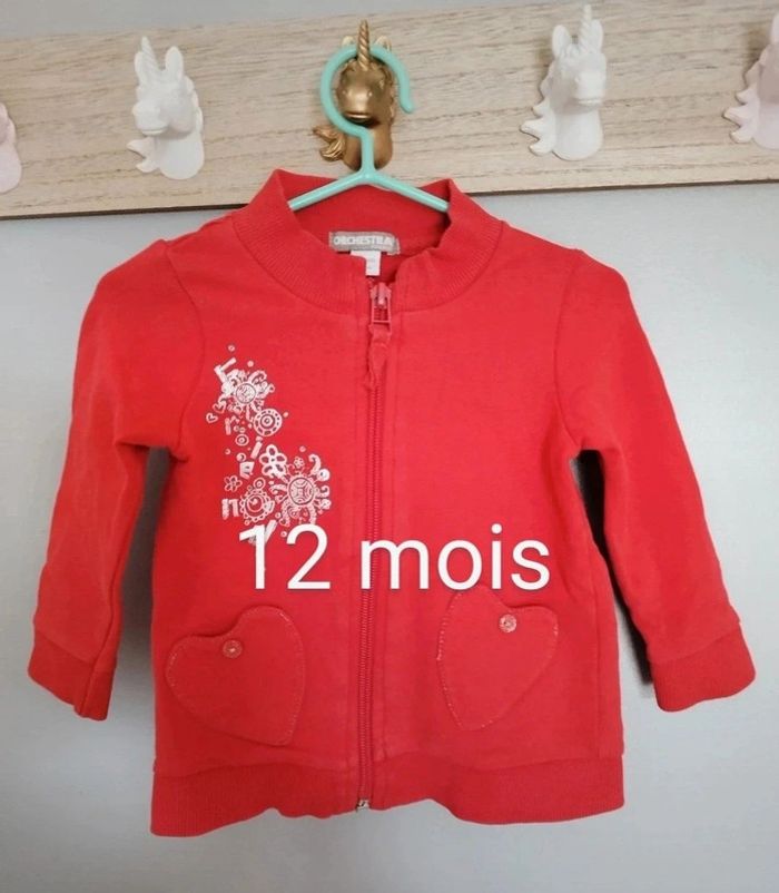 Veste fleur rouge