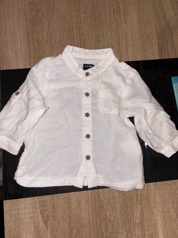Chemise blanche 3 mois bébé garçon