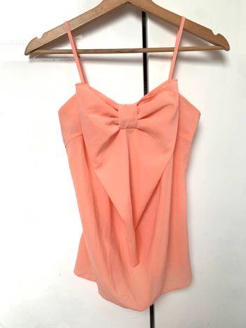 Débardeur noeud couleur abricot