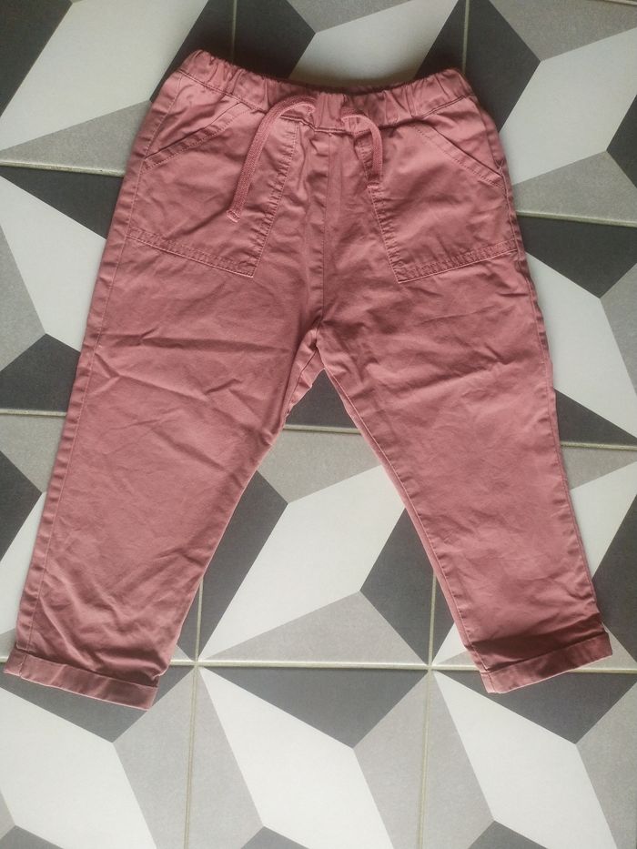 Pantalon rose en twill uni Bout'chou 36 mois