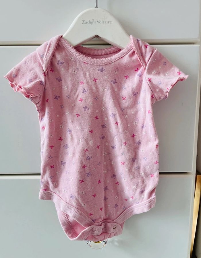 Bodie body rse manche courte bebe fille 3 6 mois
