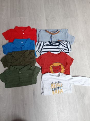 Lots de 5 polos et 3  tee-shirts