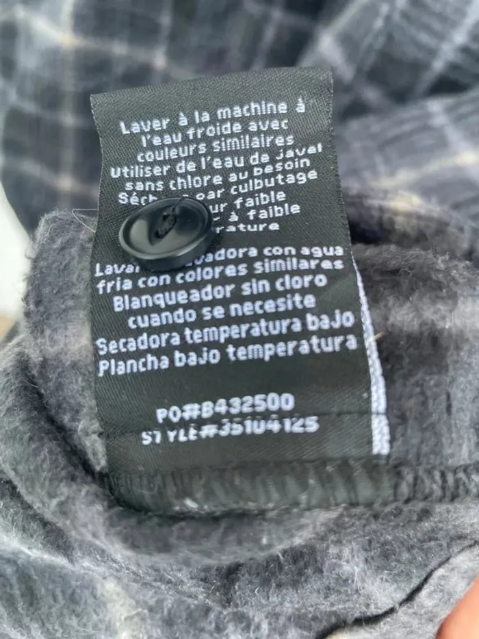 O'Neill Lumberjack Flannel Plaid Polaire shirt chemise grey Mens XL - photo numéro 5