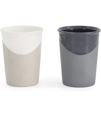 x2 Gobelets/Tasses d’apprentissage Twistshake – Gris/Blanc et Noir Neuf