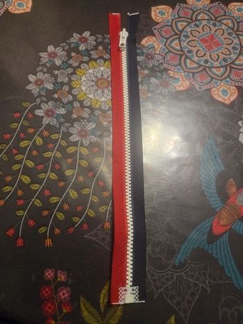 Fermeture séparable 30 cms tricolore