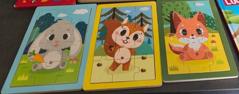Lot 3 puzzle bois bébé 12 pièces