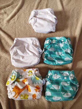 Lot 5 Couches lavables nouveau née B'bies en très bon état 