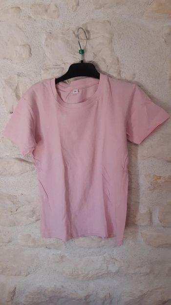 Tee-shirt rose manches courtes 8 ans