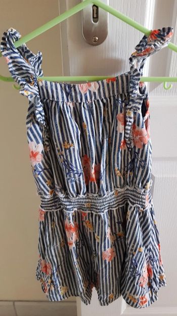 Robe à rayures et fleurs à bretelles Orchestra