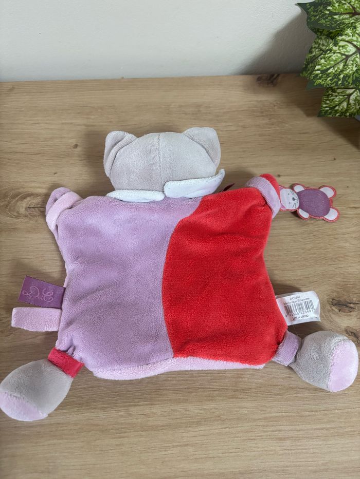 Doudou marionnette chat rose 2 tons doudou et compagnie - photo numéro 3