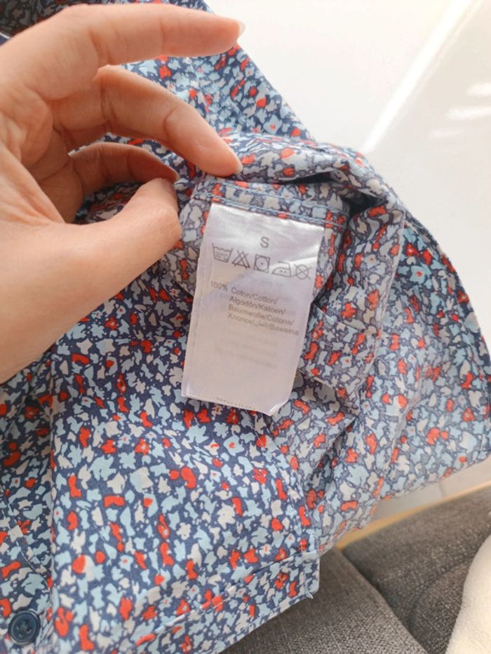 Chemise homme à fleurs - taille S coupe easy slim - neuf sans étiquette - photo numéro 4