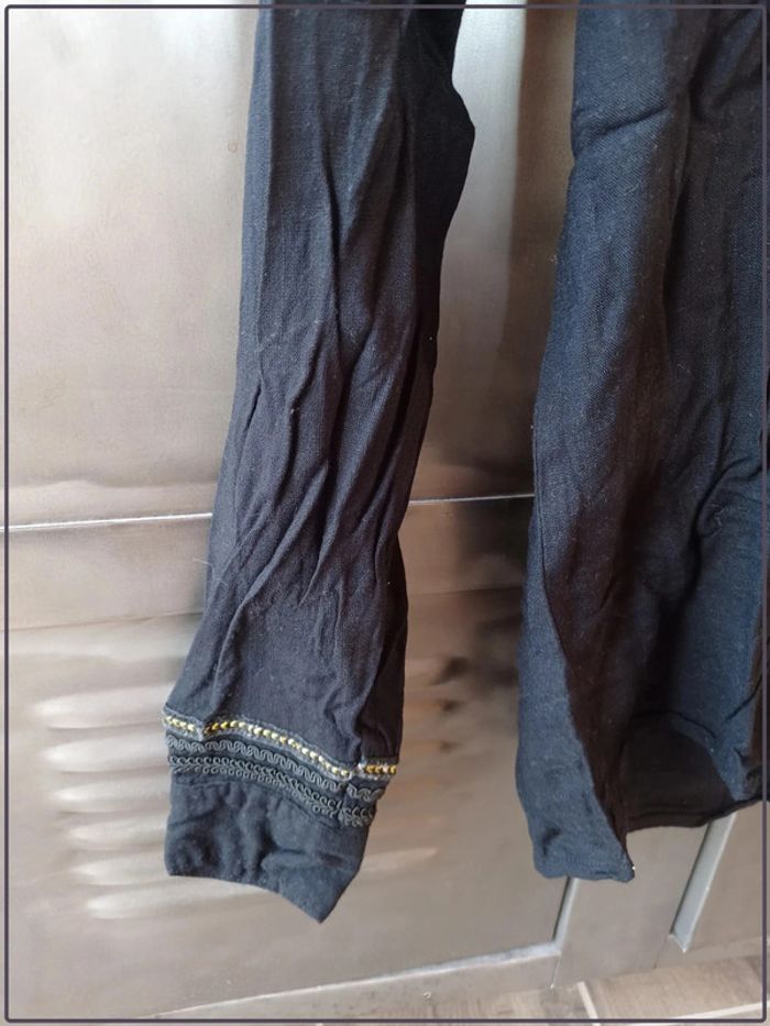 Chemise noire manches longues bon état taille 34 Etam - photo numéro 2