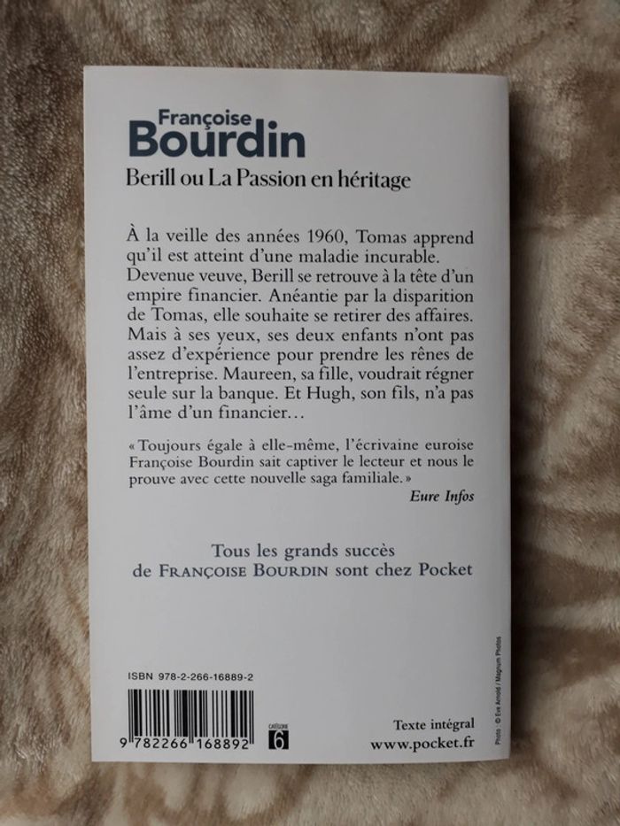 Livre "Berill ou la passion en héritage" Françoise Bourdin - photo numéro 2